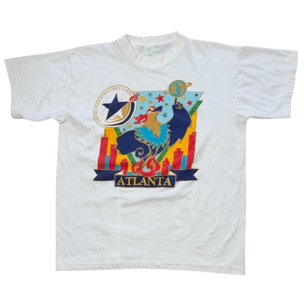 Vintage 1996 Atlanta USA Paralympic Games Blaze Phoenix Souvenir Sports T-shirt